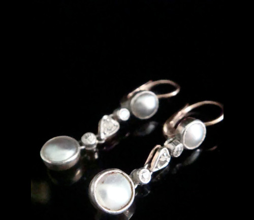 Edwardian rose gold grey - edwardian, pearl