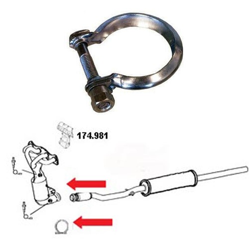 Exhaust clamp for citroen - exhaust,
