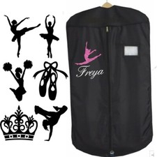 Personalised Dance Dress Cover Design & Script Gymnastics Costume Glitter Bag