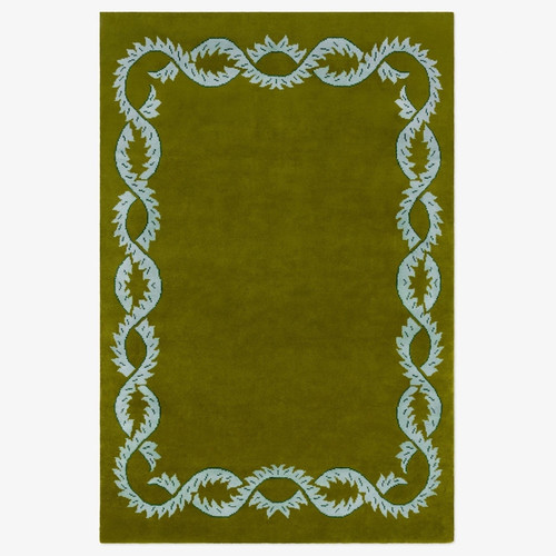 Hand tufted wool rug olive - hand,