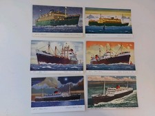 6 Vintage Postcards MV Belfast Steamship - Ulster Prince Spinner Pioneer Munster