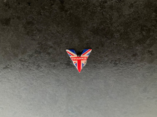 Union jack for victory - "v",