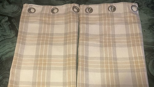 Dunelm highland check eyelet - highland,