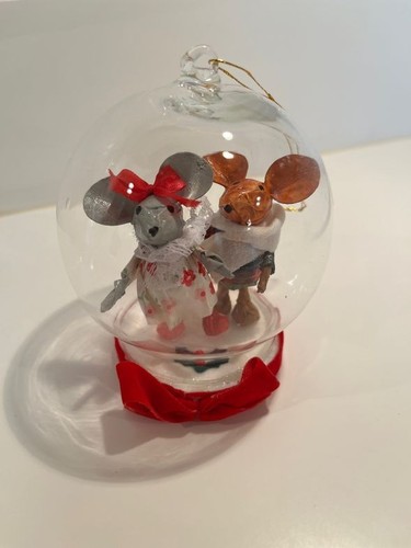Vintage paper mache mice - paper,