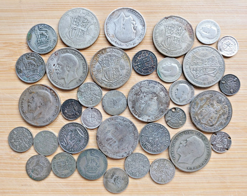 Pre 1947 silver coins - coins,