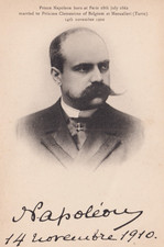 Prince Napoleon Victor Photo Postcard Royal Wedding Princess Clementine 1910