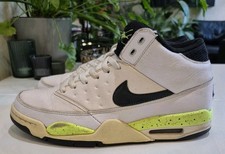 NIKE AIR FLIGHT CLASSIC TRAINERS. MENS SIZE 8 UK. WHITE/BLK/VOLT *2013*
