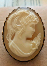 Vintage Cameo Scarf Clip |