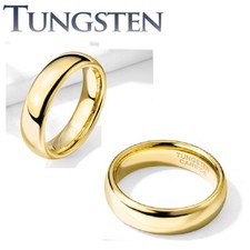 Mens Gold TUNGSTEN CARBIDE