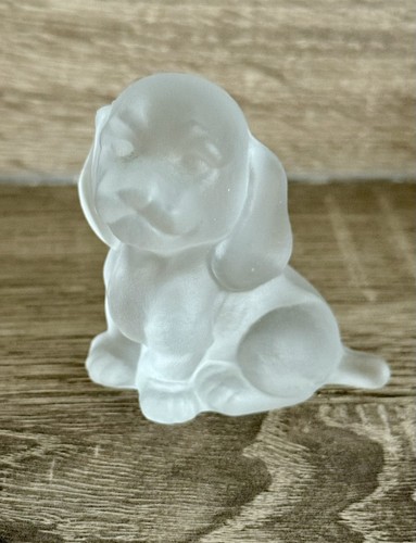 Vintage frosted glass cavalier - glass,
