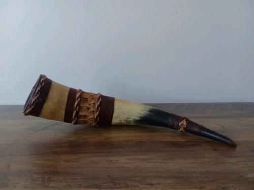 Vintage decorative horn powder - horn,
