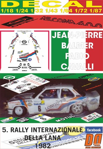 Decal opel ascona 400 - ascona, j-p