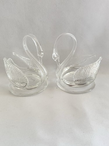 Vintage pair art glass c - pair,