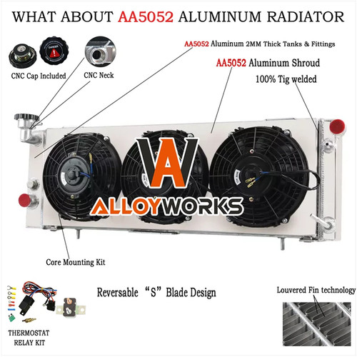 Aluminium radiator for jeep - aluminium,