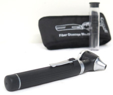 Candure Fiber Optic LED Otoscope Ophthalmoscope Diagnostic Set Exam Tool Black