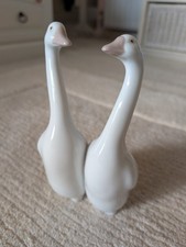 Lladro Two Geese Porcelain