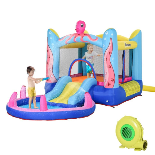 Bouncy castle with slide water - castle,