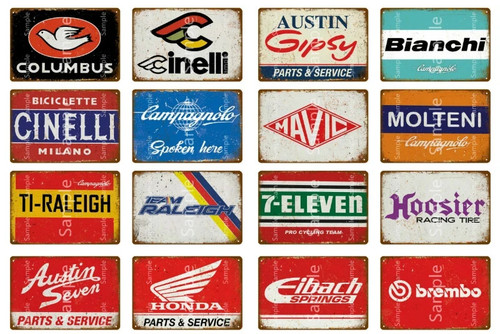 Cycling metal signs plaques - cycling,