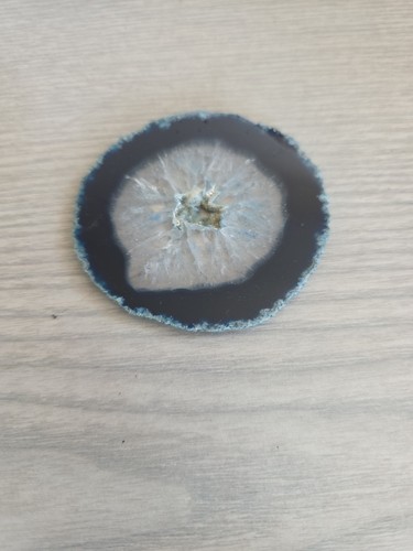 Polished blue agate geode - polished,