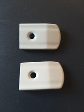 LUNAR CARAVAN WINDOW RAIL END CAPS WHITE FRONT RAIN GUTTER REPAIR SPARES