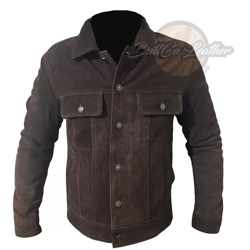 Mens brown suede leather - mens,