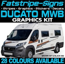 to fit FIAT DUCATO L2 MWB GRAPHICS STICKERS STRIPES DECALS VAN CAMPER MOTORHOME