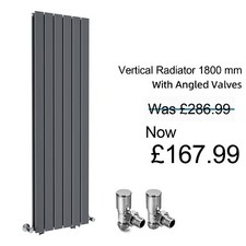 Vertical Radiator Anthracite Double Flat Panel Tall Upright Rads 1800x452 mm