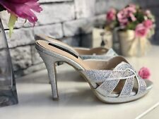 SILVER SPARKLY MULE SANDAL -