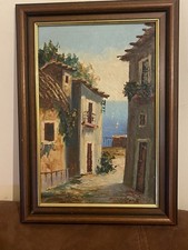 Vintage Oil Painting Signed CONTI On Board