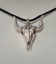 Thomas Sabo Steer Skull Pendant & Chain 925 Sterling Silver