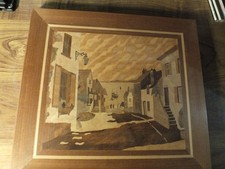 Marquetry picture. seaside