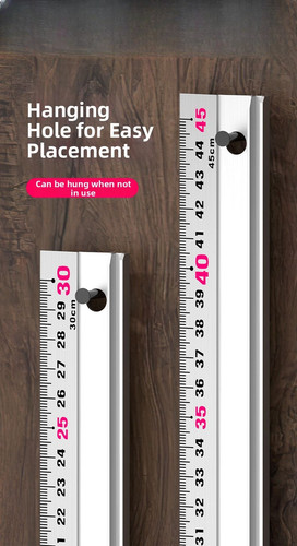 Aluminum alloy safety ruler - aluminum,