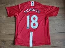 Manchester United 2006/07 Home Shirt Scholes 18 Nike 237924 Medium