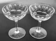 TWO ANTIQUE CHAMPAGNE GLASSES