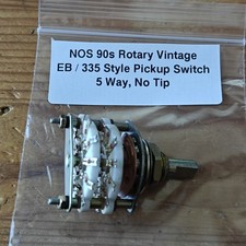 NOS 90s Rotary Guitar 5w 5 Way Tone Pickup Selector Switch No Tip Varitone Style