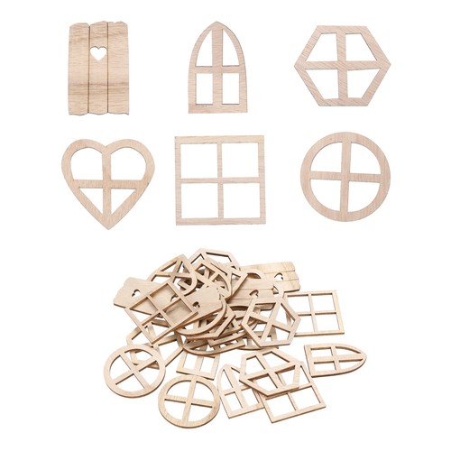 25pcs wooden fairy door - 25pcs, window