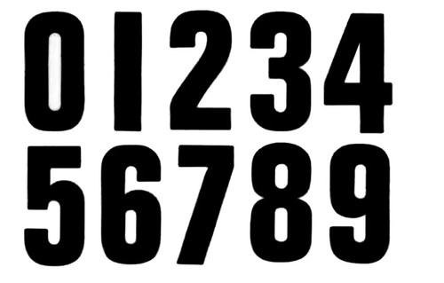 Large wheelie bin - large, numbers