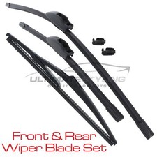 Front & Rear Windscreen Wiper Blades Set Fits Hyundai i20 GB 2015-2021