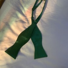 Bow Tie St. Patrick’s Day Green traditional self tie satin sheen green stand out