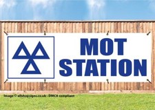MOT STATION SIGN BANNER GARAGE SIGN waterproof PVC with Eyelets NM107