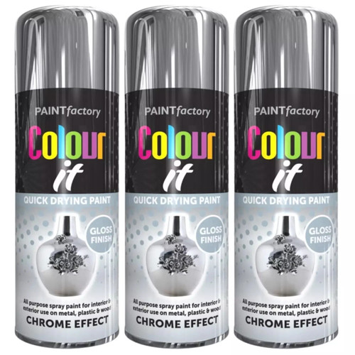 400ml chrome effect gloss - 3x,