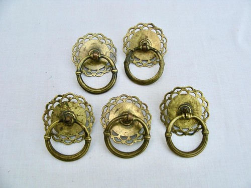 Brass drop handles drawer - ,