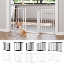 Pet Safety Gate Adjustable Barrier w/ Adjustable Screws
