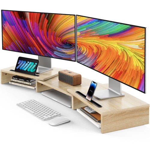 Dual monitor stand riser - dual,
