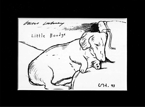 David hockney signed postcard - hockney,