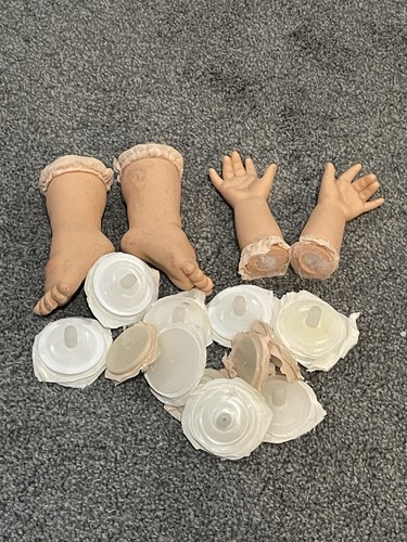 Lot old vintage doll parts - lot, of