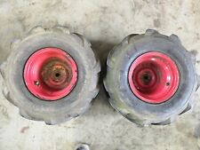 countax ride on mower PAIR 18x9.50-8 CHEVRON LUG TOUGH TYRES wheels RIM tractor 