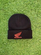 Honda Logo Adults Black Beanie Cap Hat One Size Fits All Brand New