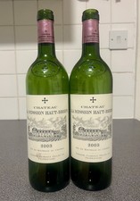 2 Empty Wine Bottles CHATEAU MISSION HAUT-BRION 2003 , 750ML