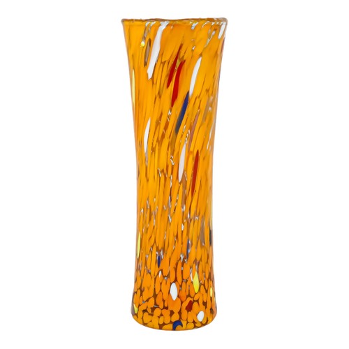 Murano glass vase orange multi - vase,